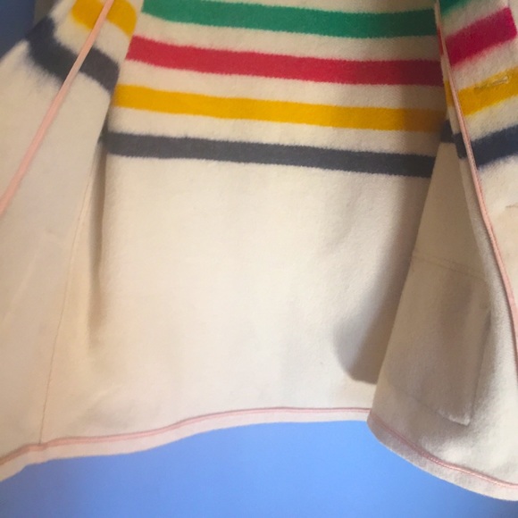 Vtg ORIG HUDSON BAY Wool 4 Pt BLKT COAT JACKET 60s - Picture 10 of 12